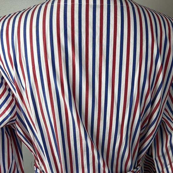 J.CREW Striped Americana Striped Tie Waist Poplin Shirt Dress, NWOT, Size 12 - Picture 8 of 10